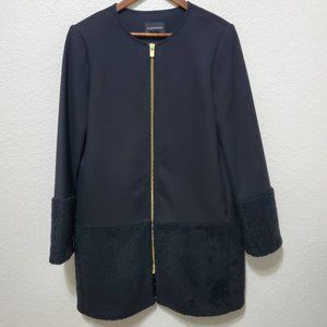 Club Monaco Black faux shearling coat